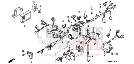 WIRE HARNESS/ IGNITION COIL NX650V de 1997